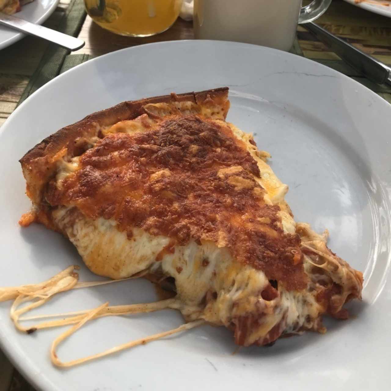 Deep dish pizza