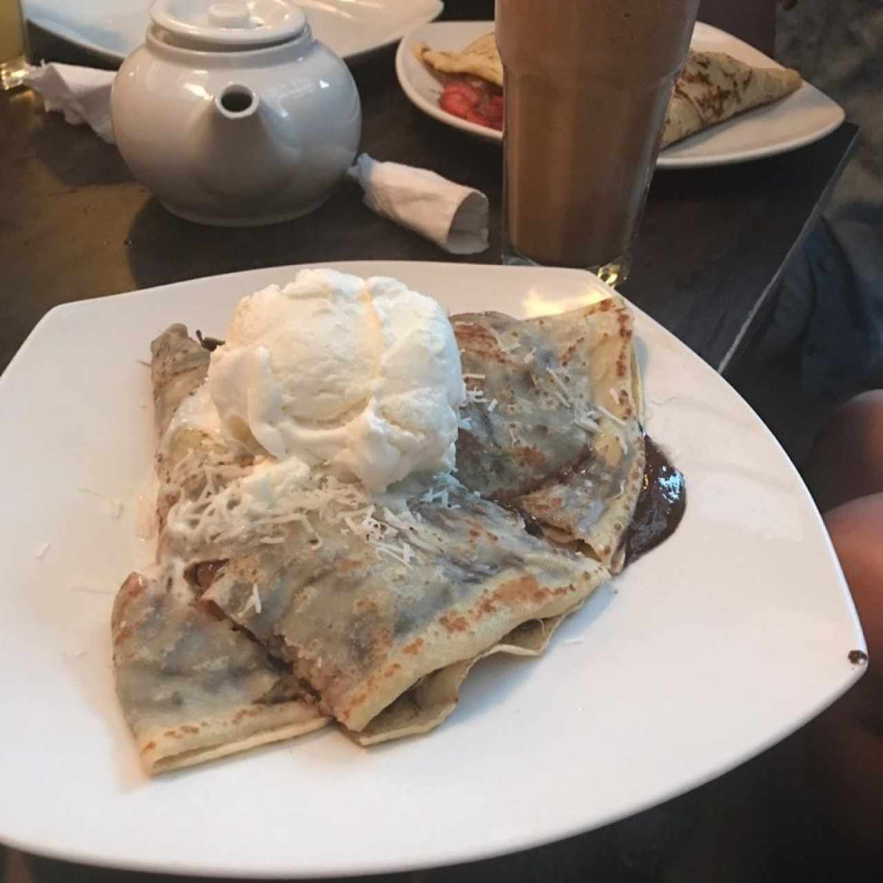 Crepe con helado 