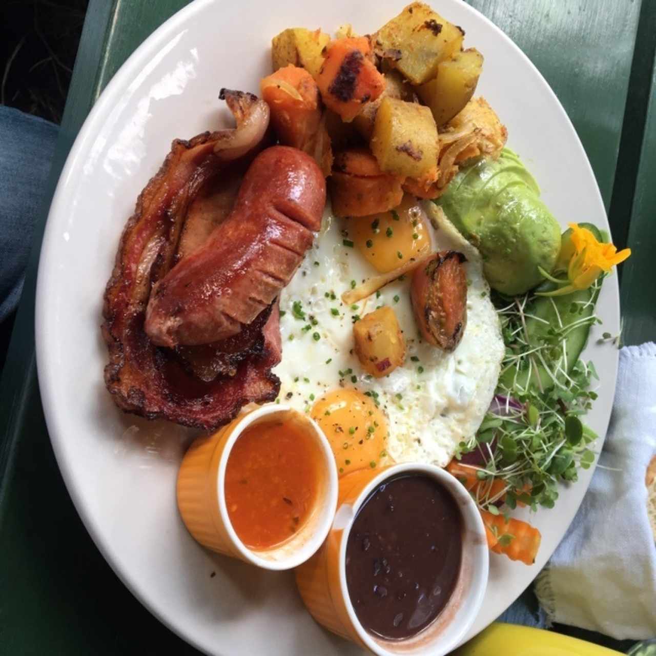desayuno de la granja