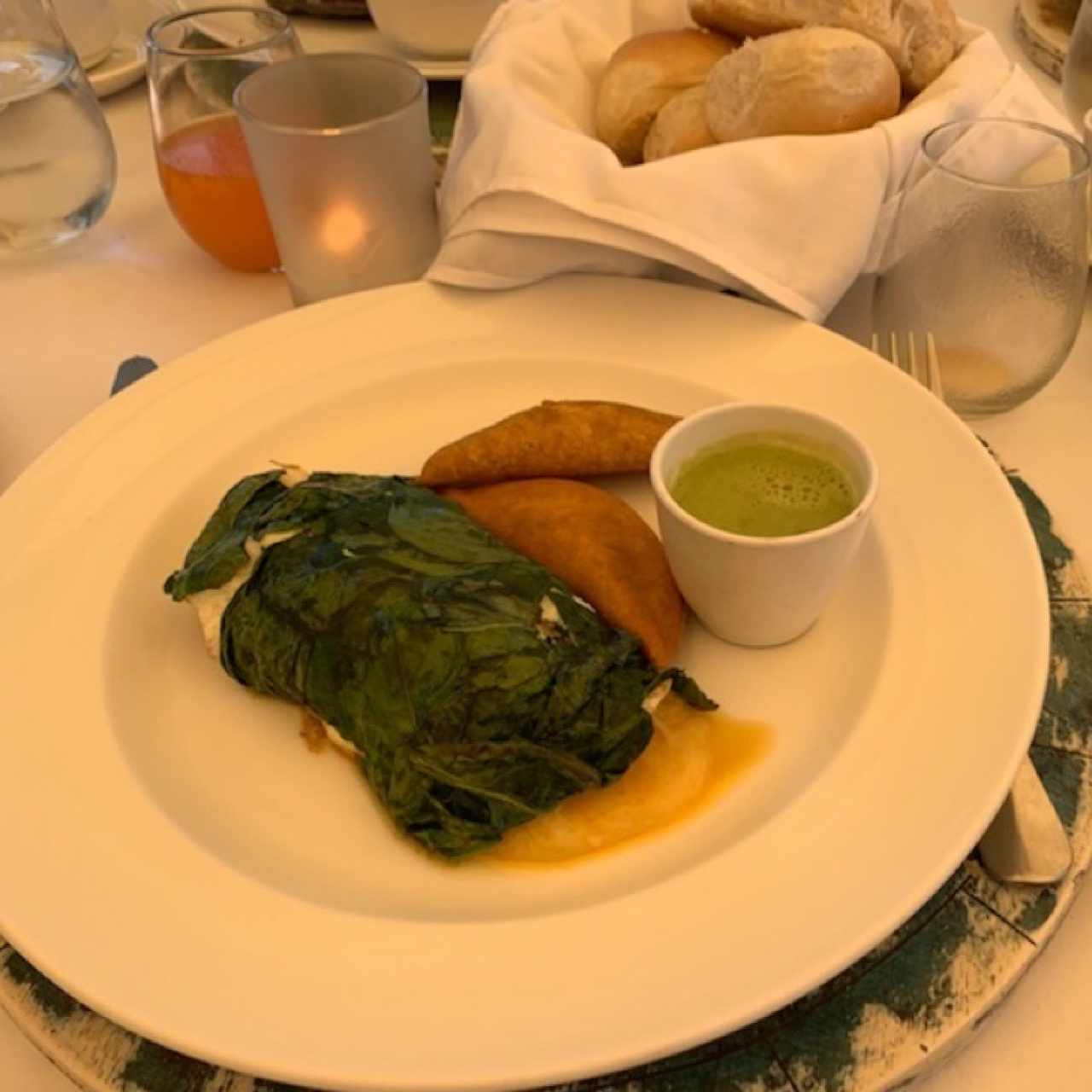 omelette de espinaca