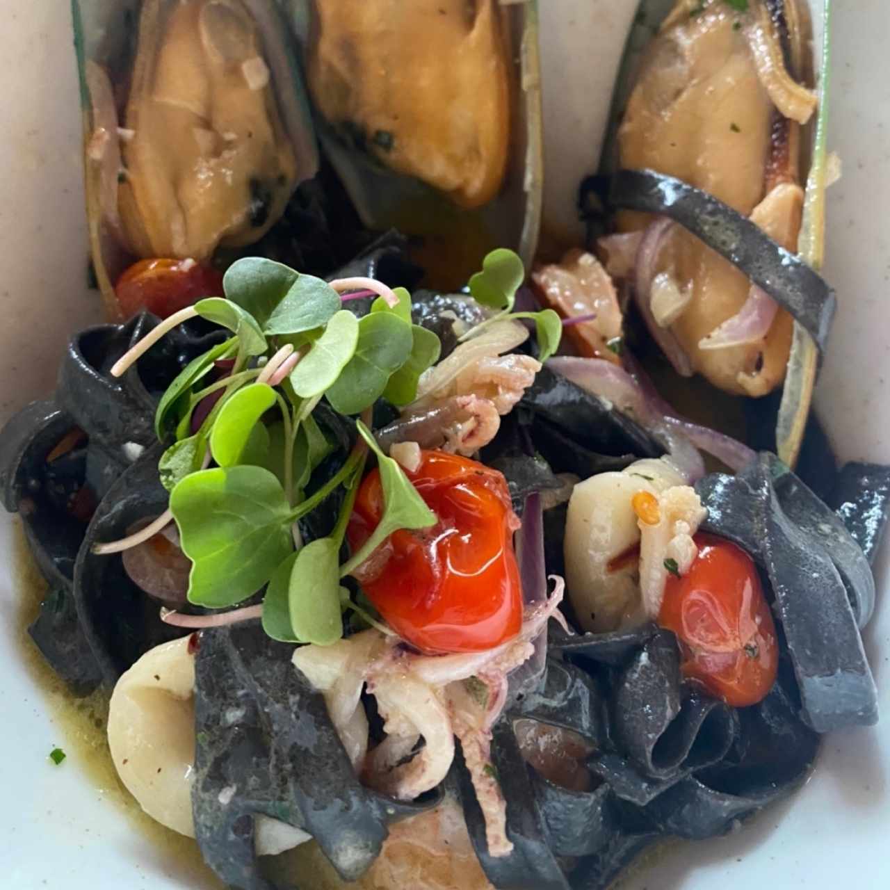 Fettuccine Fruti Di Mare Hecha en Casa