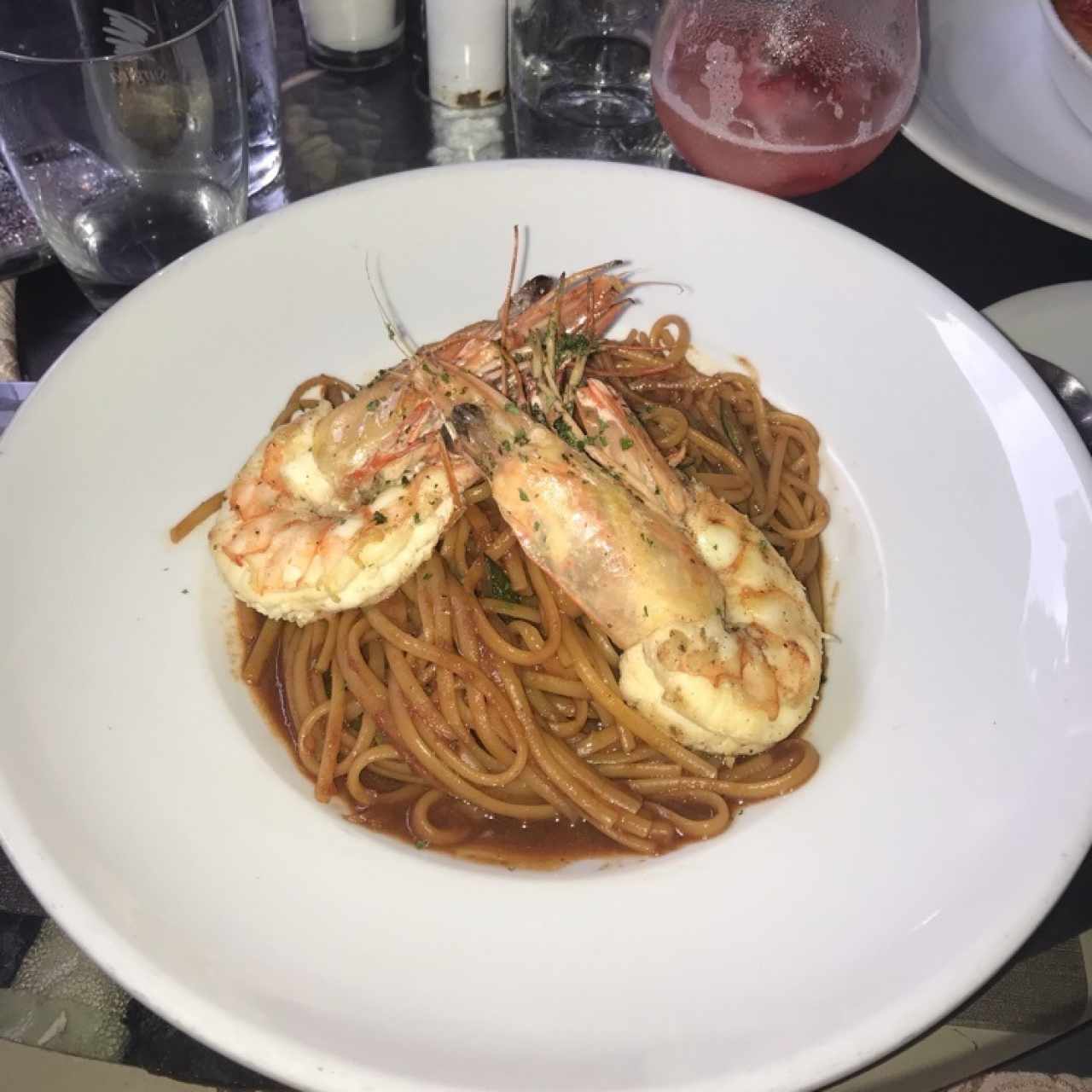 Pasta con Camarones