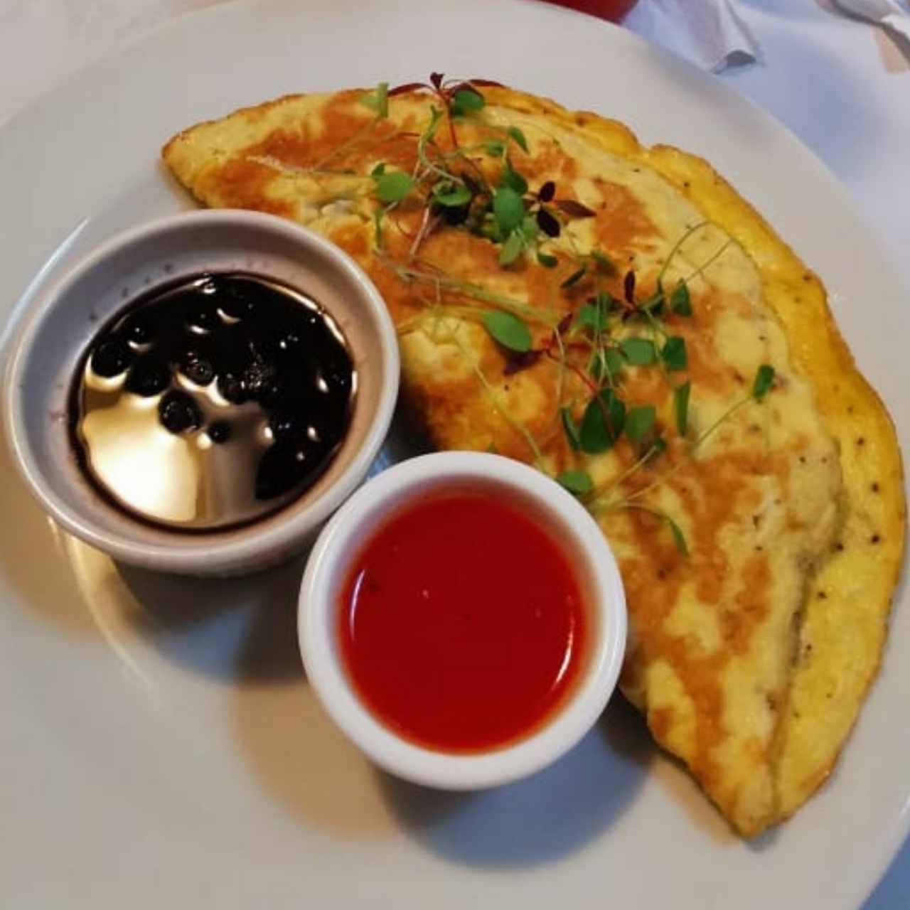 Omelette Volcán de agua.