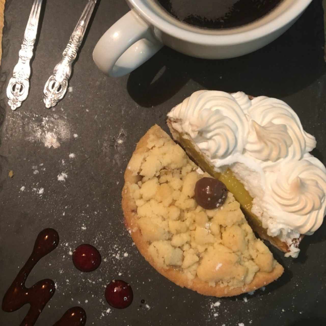 crumble nutella y banano 