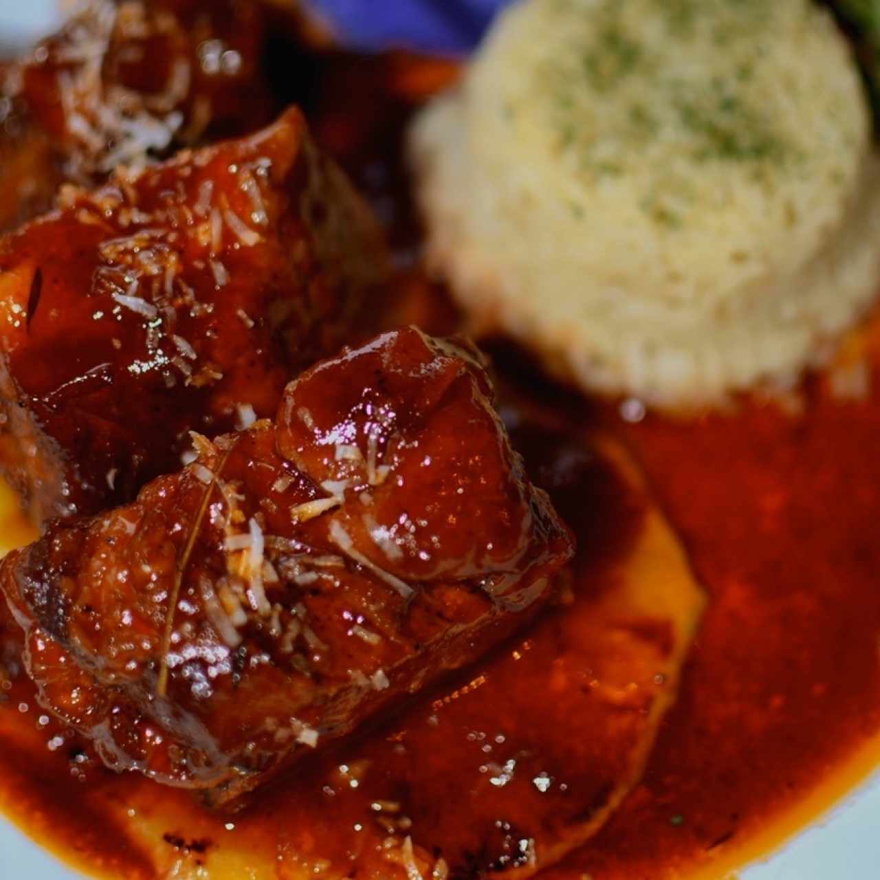 costilla en bbq de coco