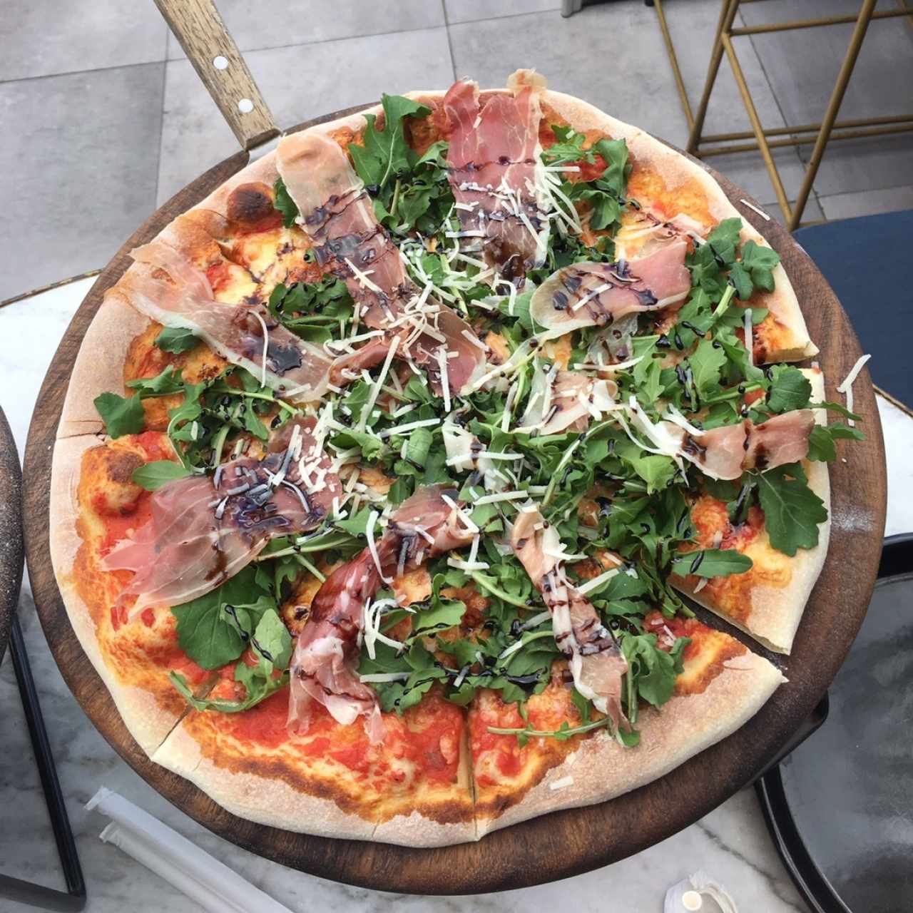 Pizza con Prociutto