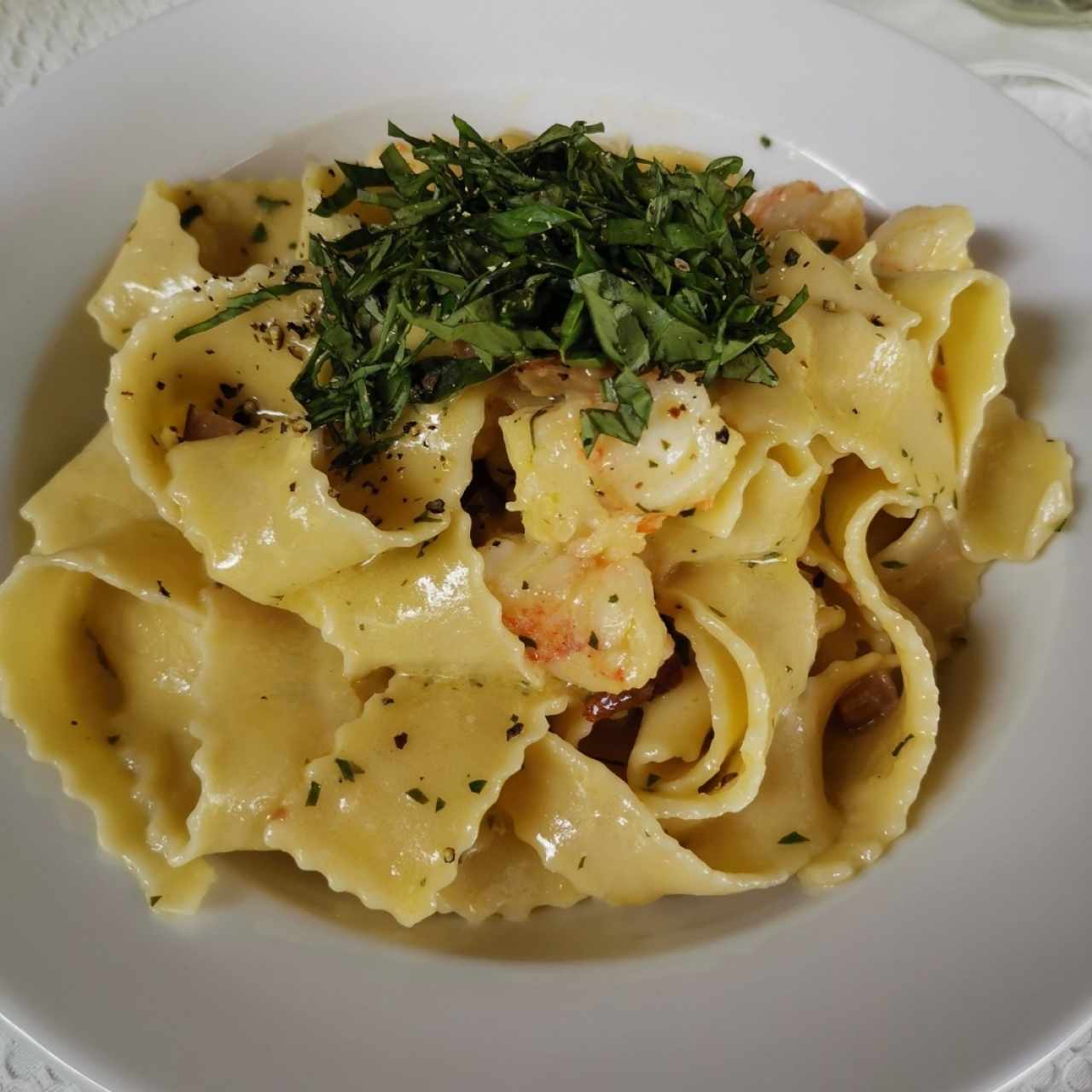 camarones fettuccini.