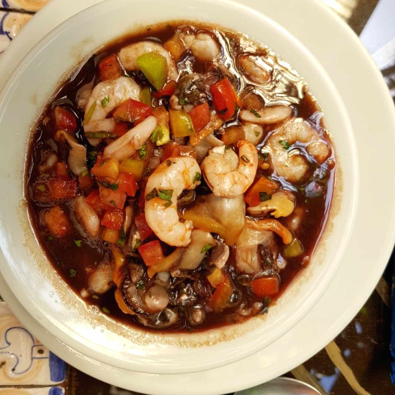 ceviche de camaron y concha