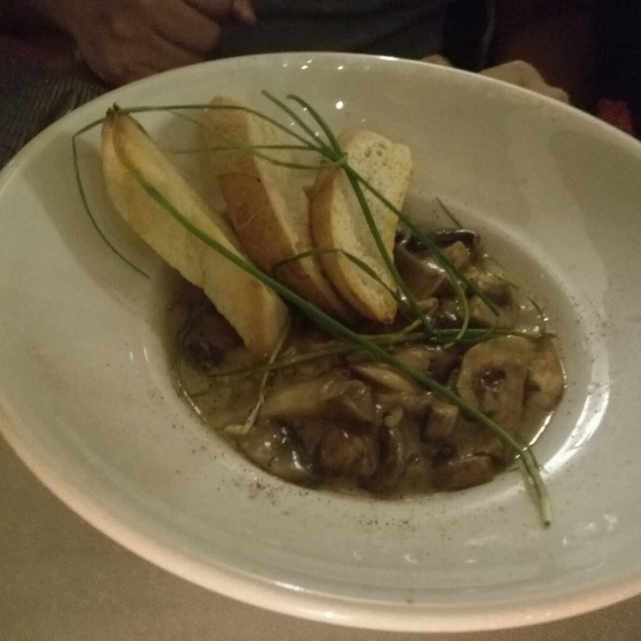entrada de  champiñón