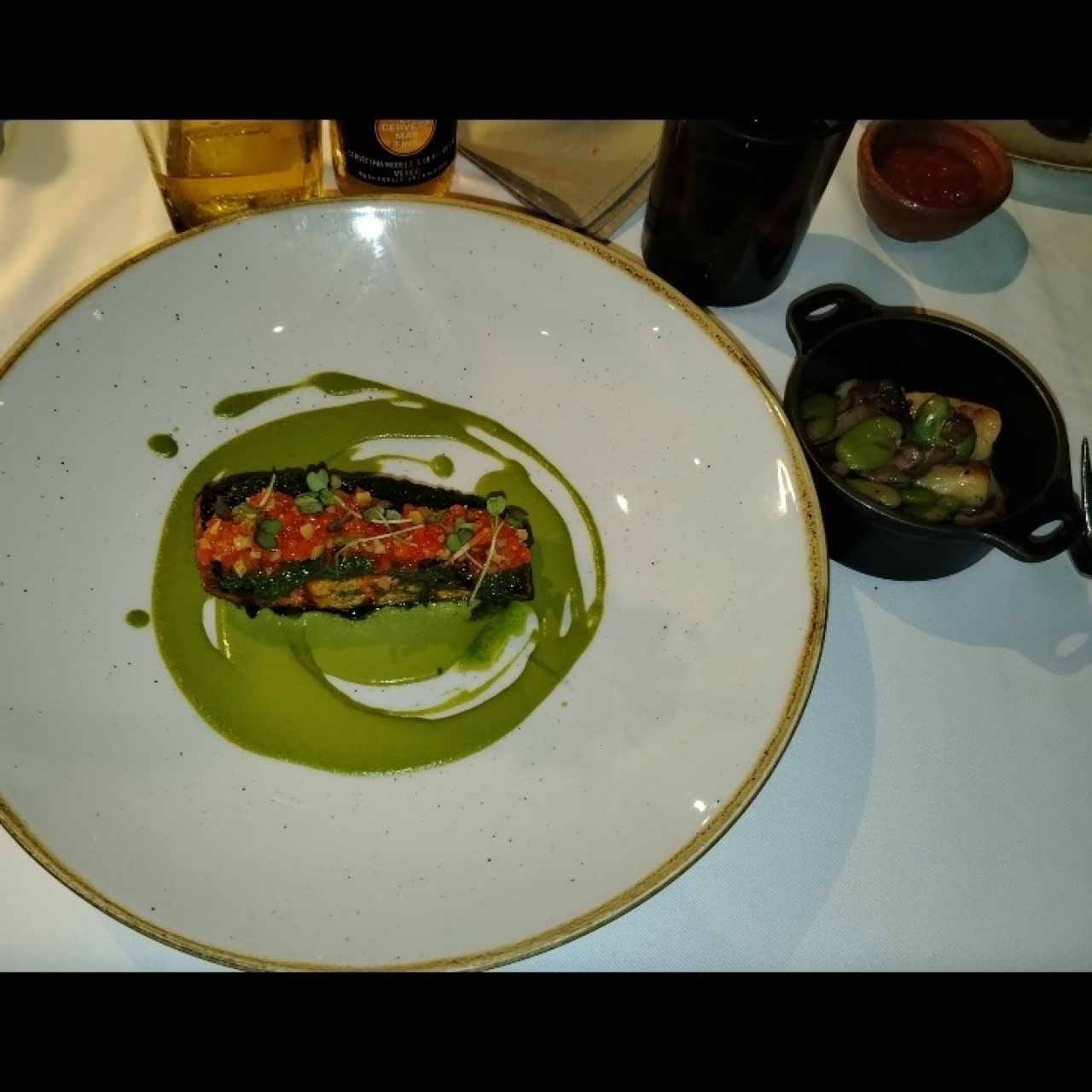 Salmón con ñoquis