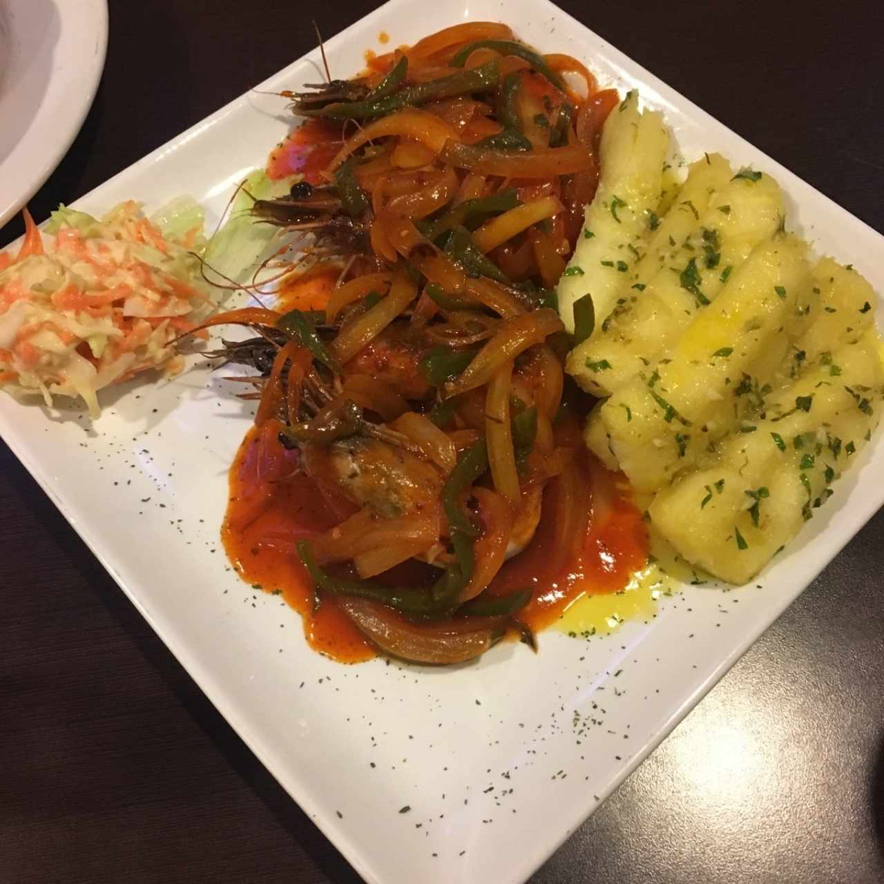 langostinos a la flamas