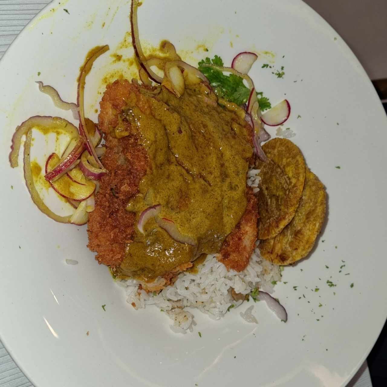 Corvina al curry