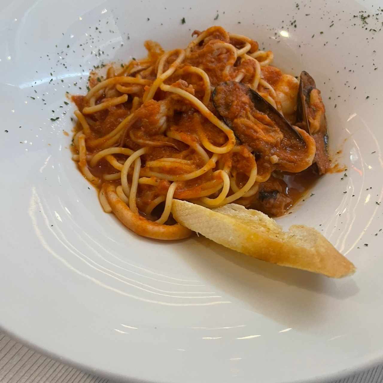 pasta con langostinos