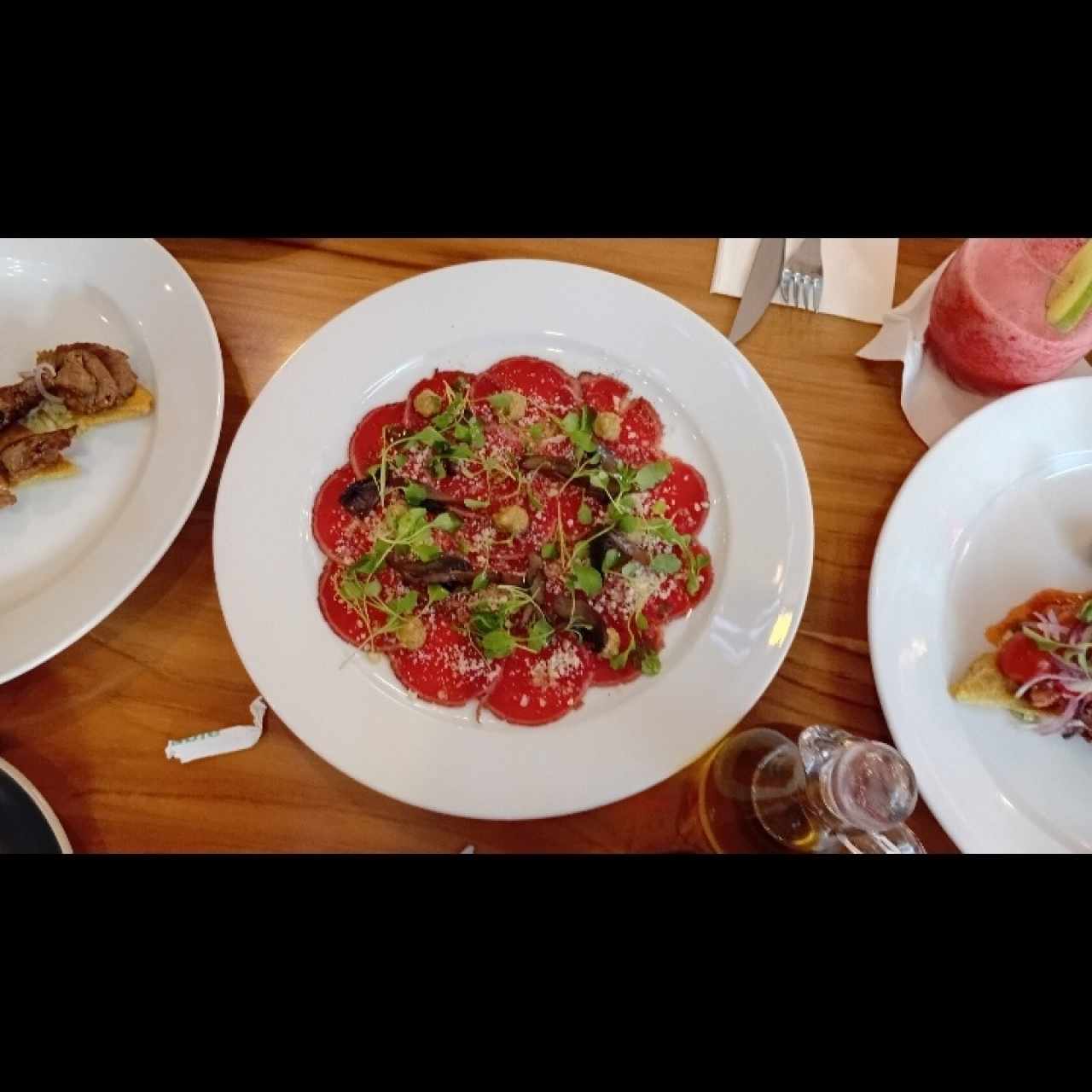 Entradas - Carpaccio de Res
