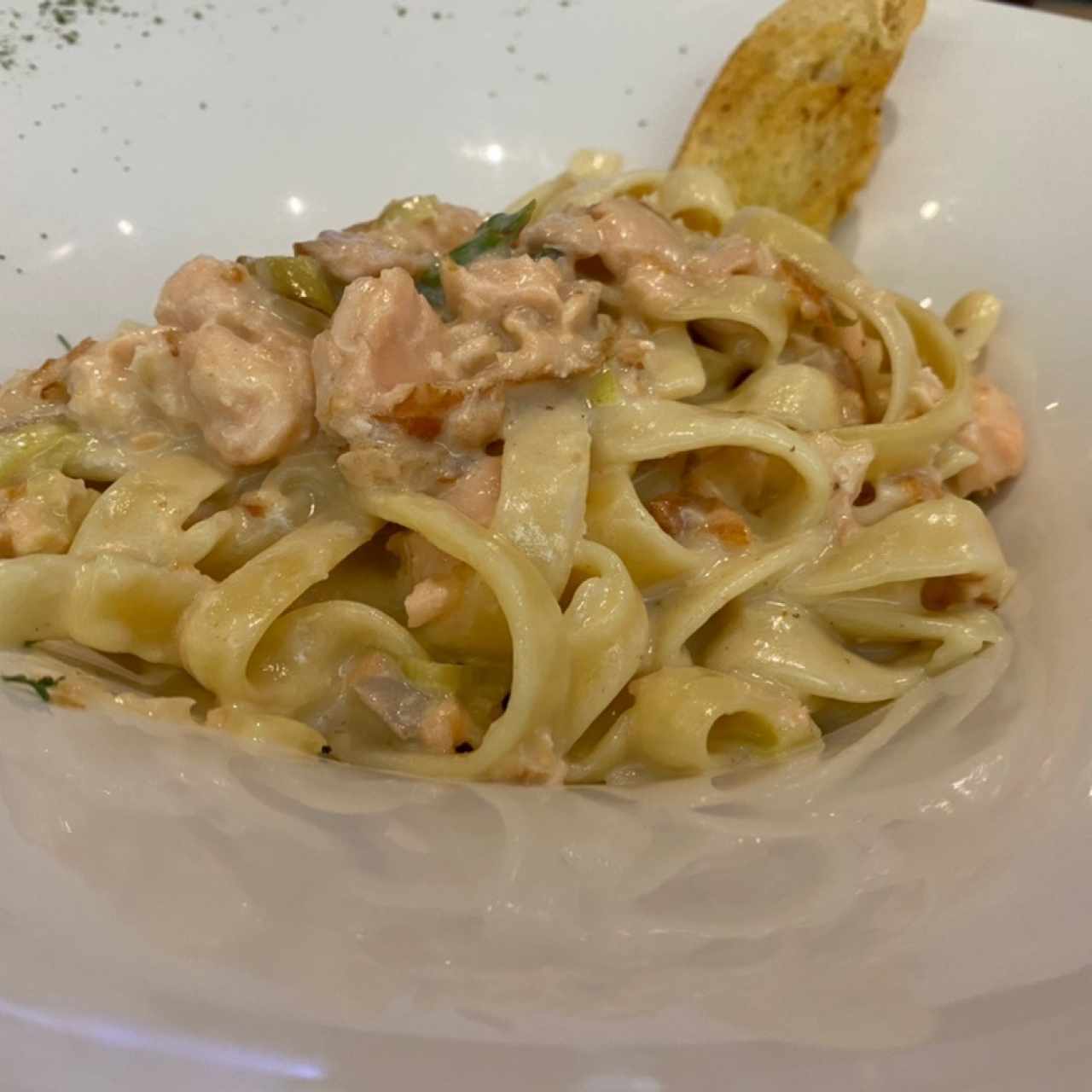 Pasta con salmon 