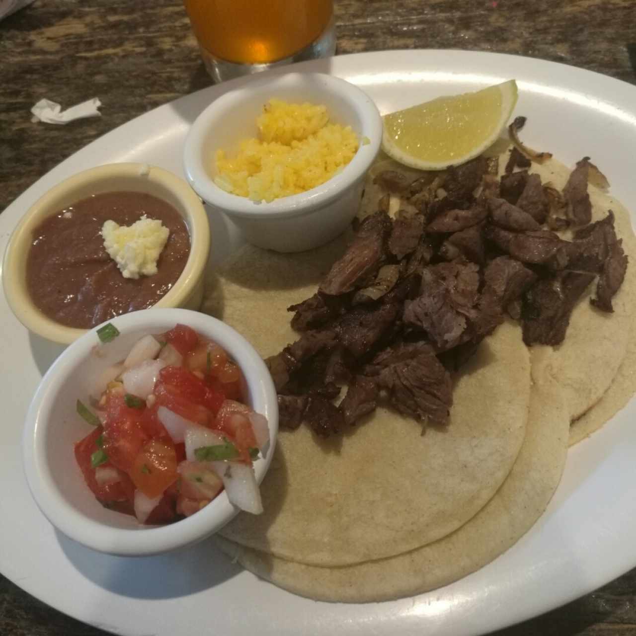 menú ejecutivo tacos de bistec