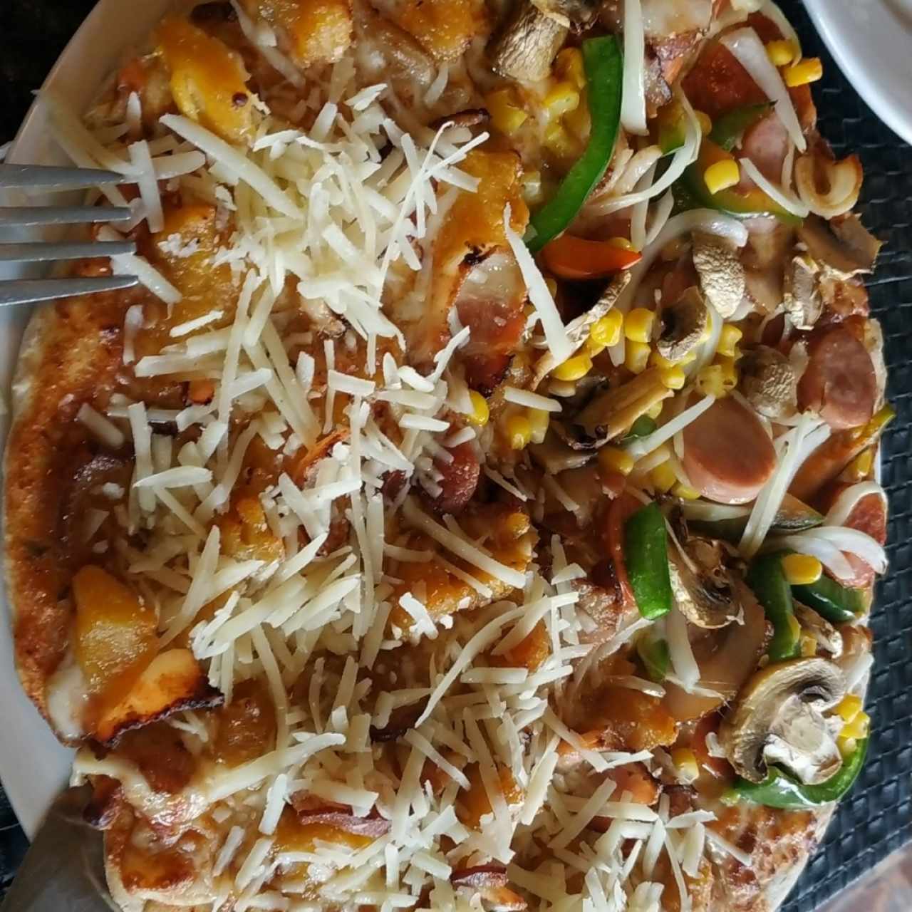 Pizza fusión - Dolce tentazione con Meat & Veggie