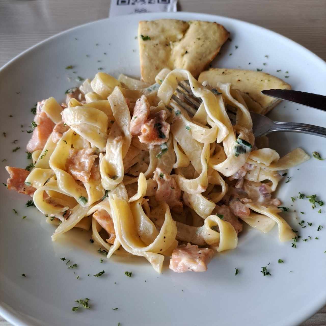 pasta con salmón 