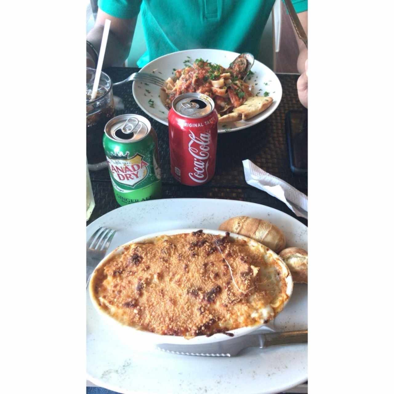 lasagna mixta & frutie de mar 