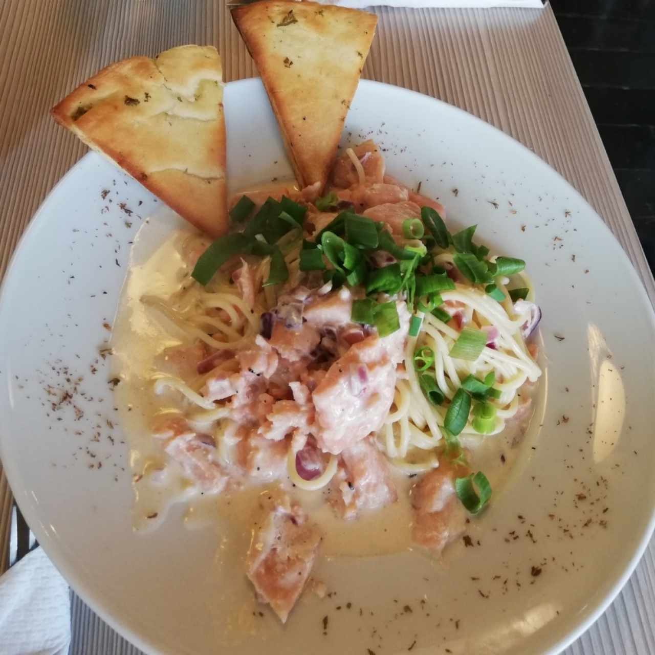 Pasta en Salmón Ahumado