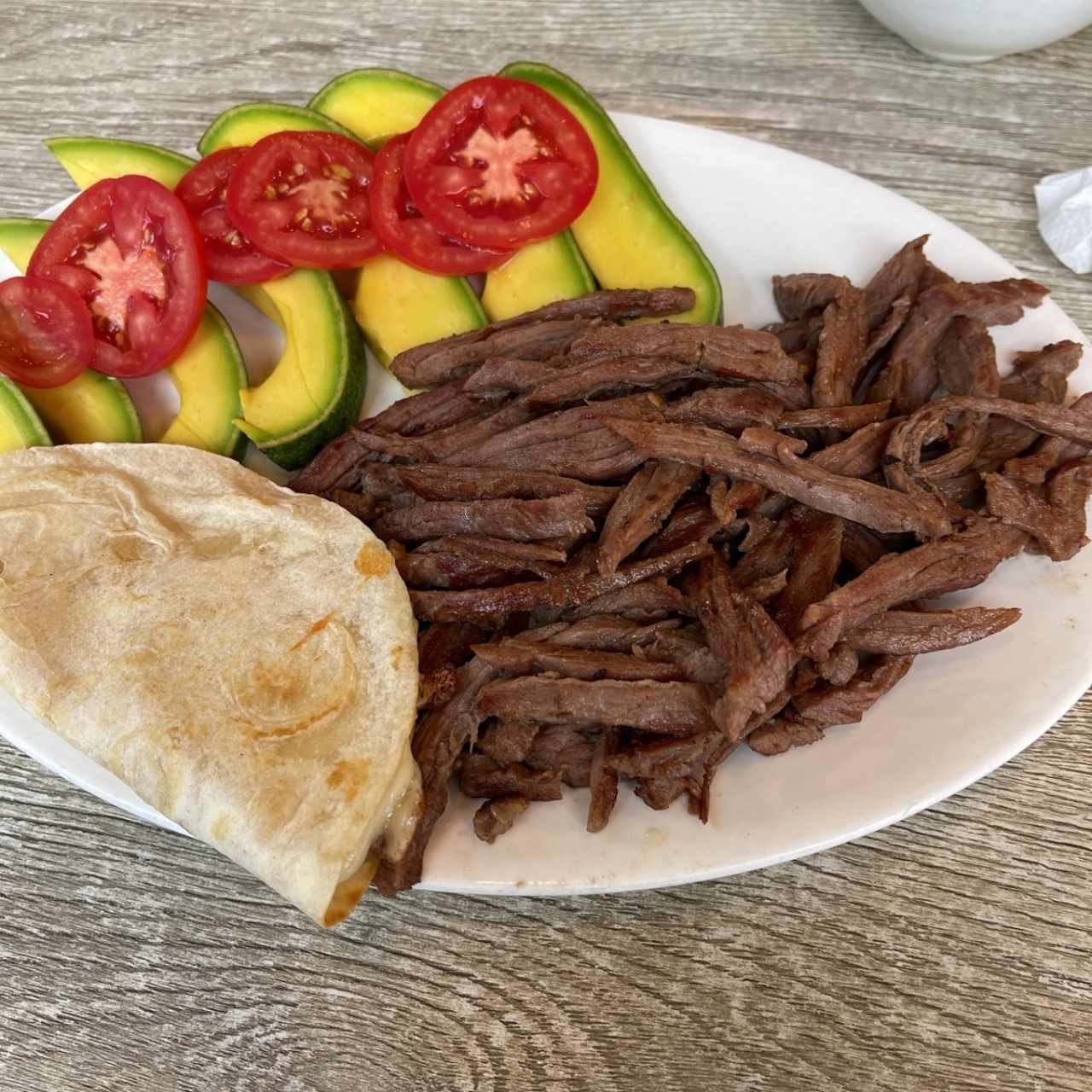 - Arrachera sin queso