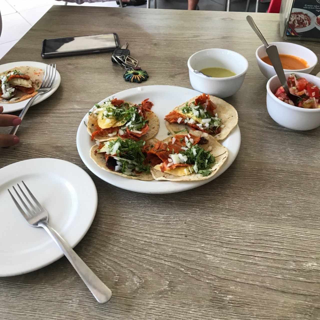 tacos al pastos con piña