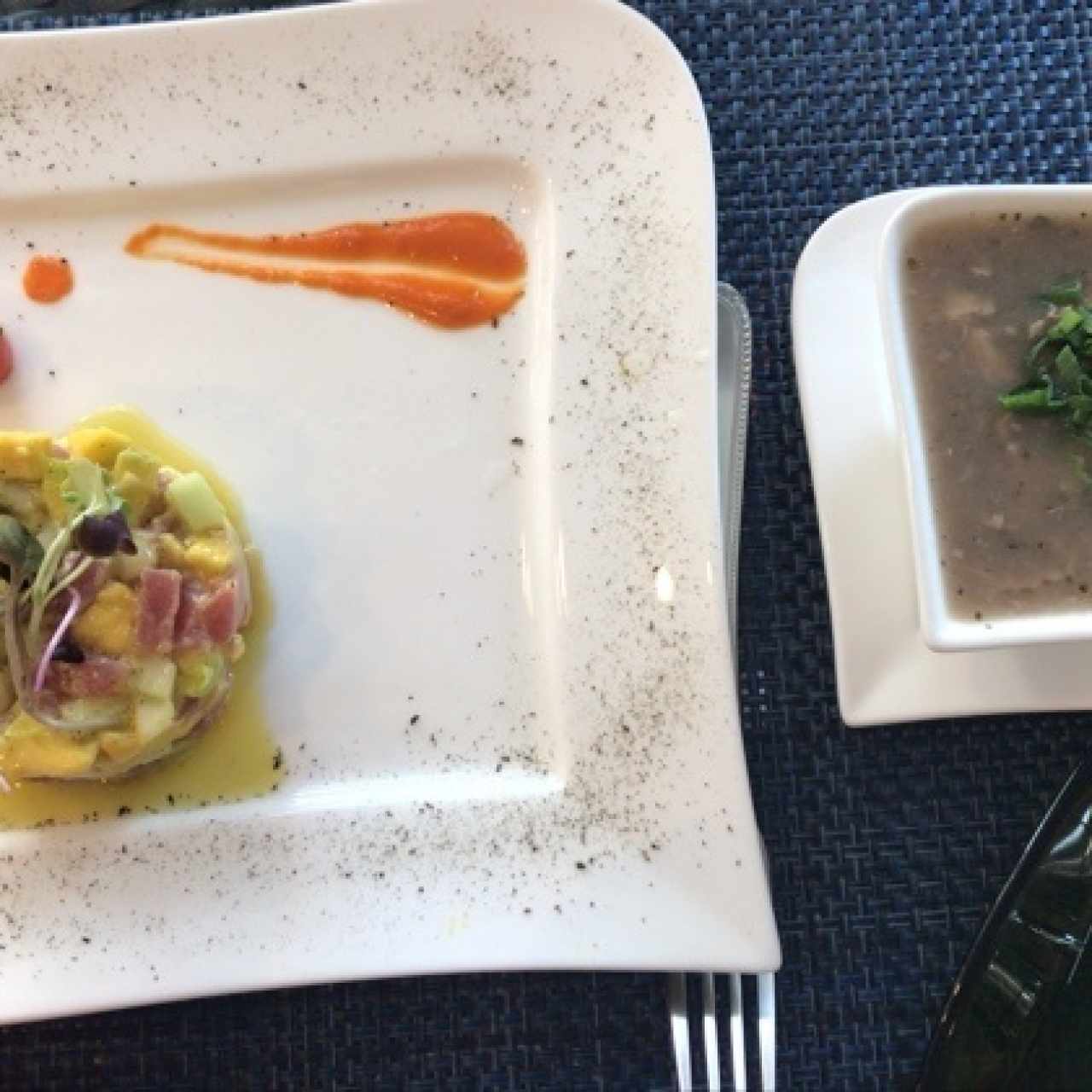 sancocho y tartar de atun 