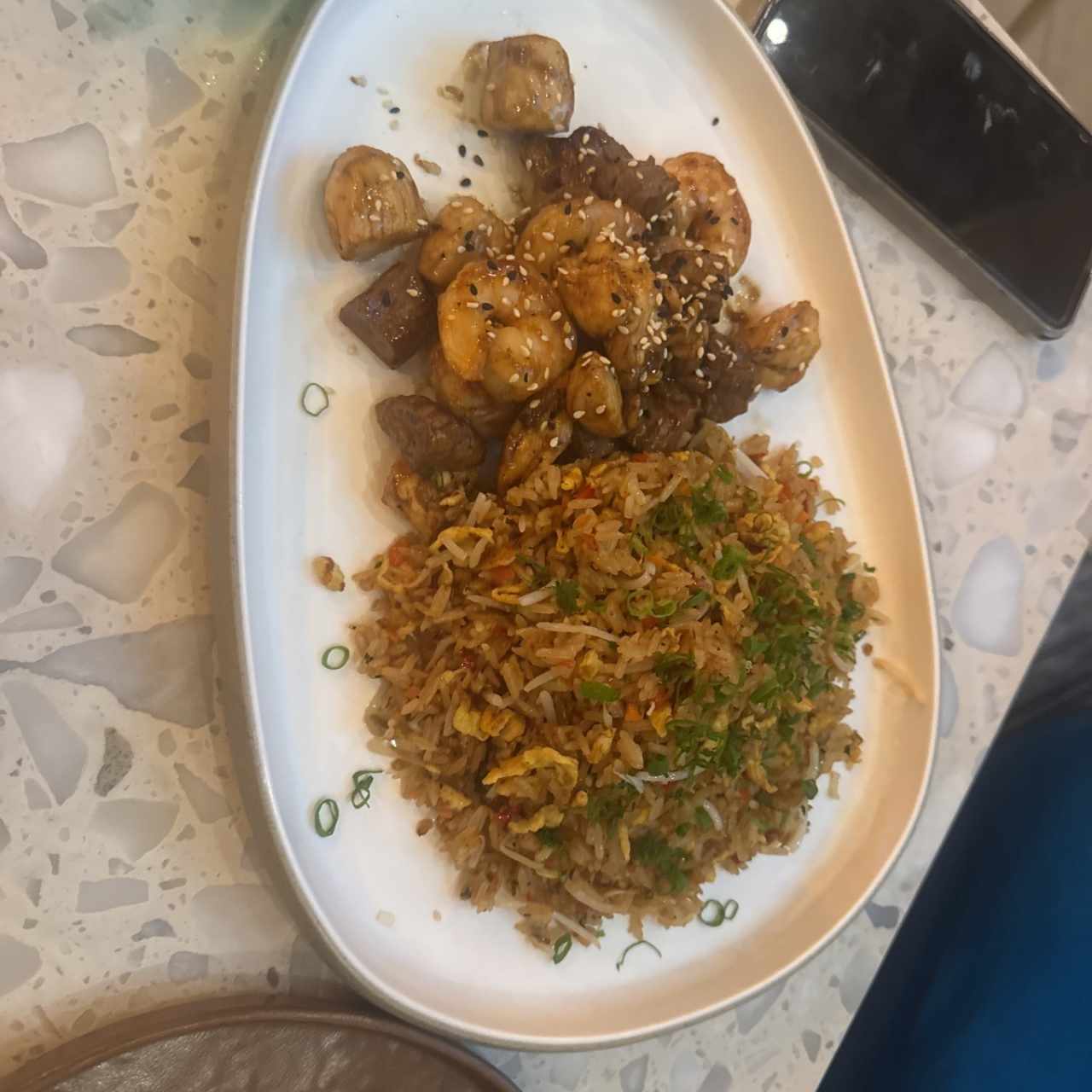 Mixto (pollo, filete y langostinos)