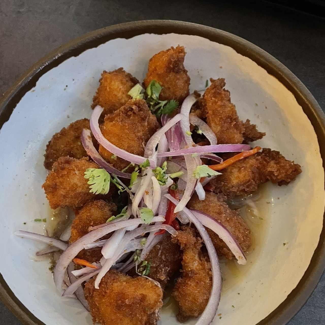 Ceviche Frito de Langostino