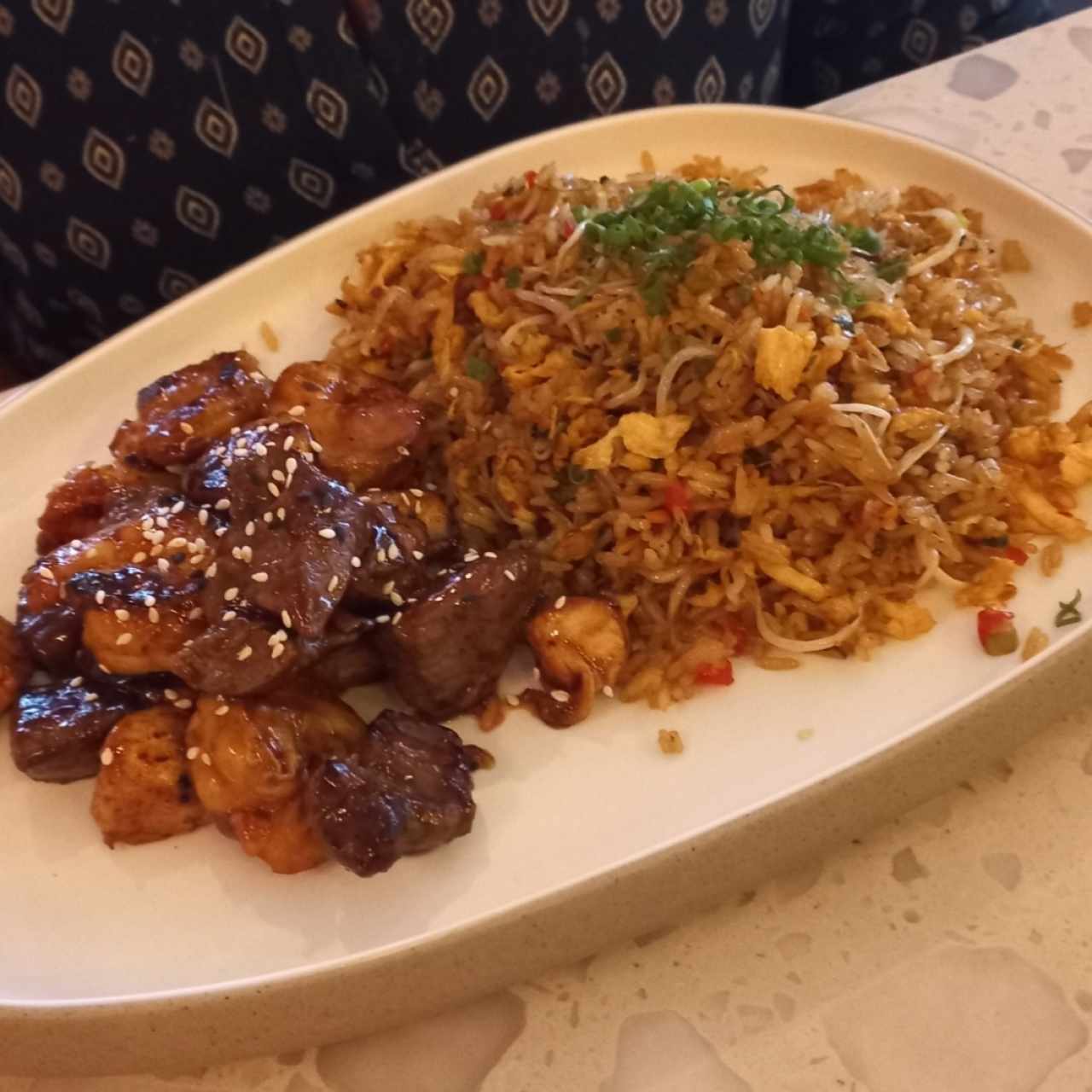 Mixto (pollo, filete y langostinos)