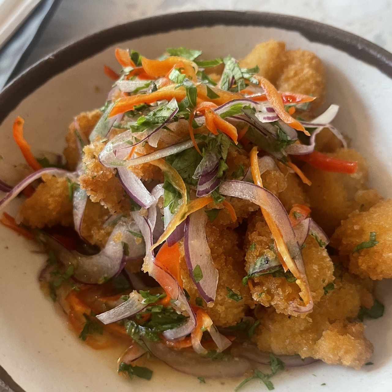 Ceviche Frito de Pescado Blanco