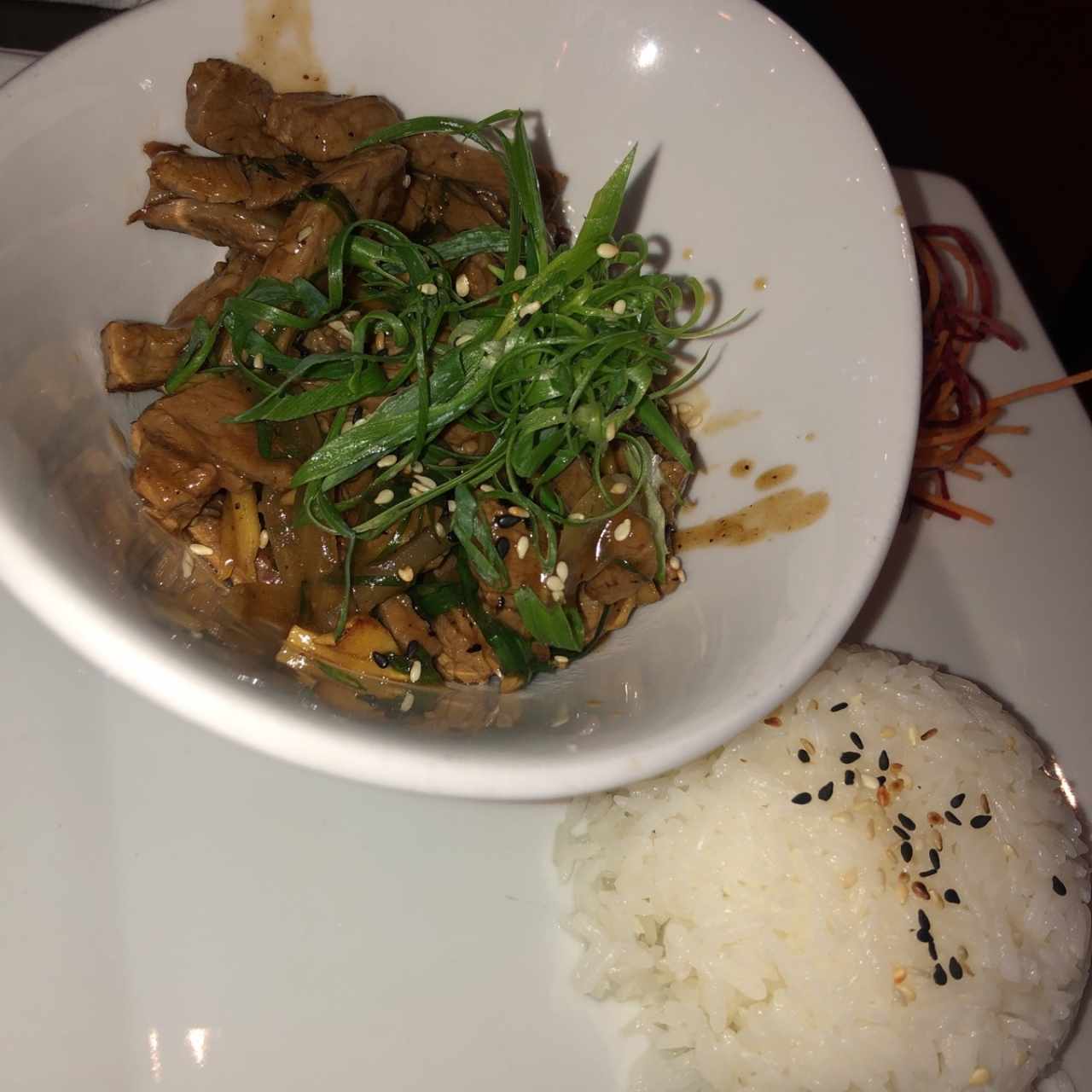 Filete en salsa de jengibre