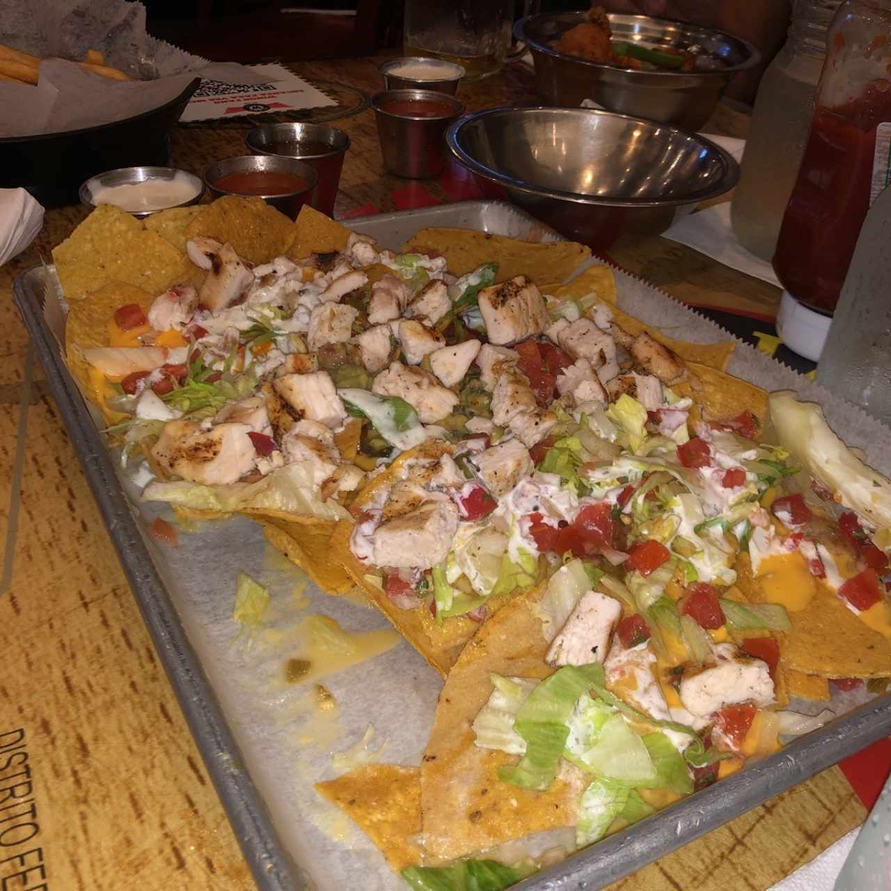 Nachos de pollo 