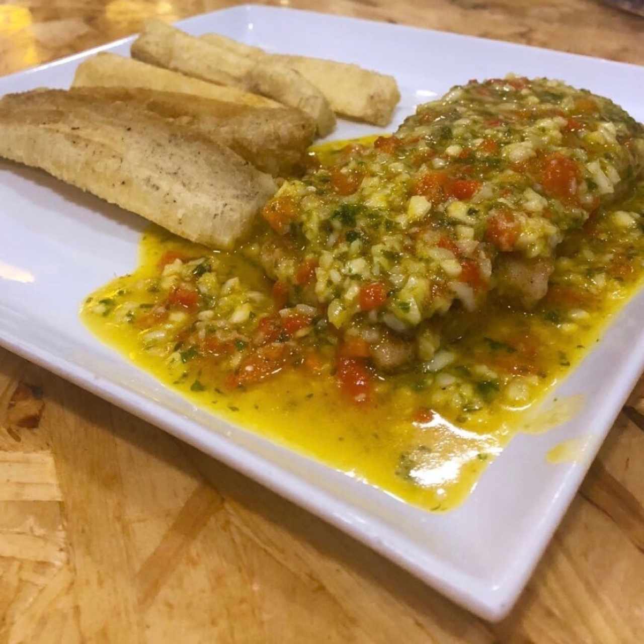 corvina al ajillo