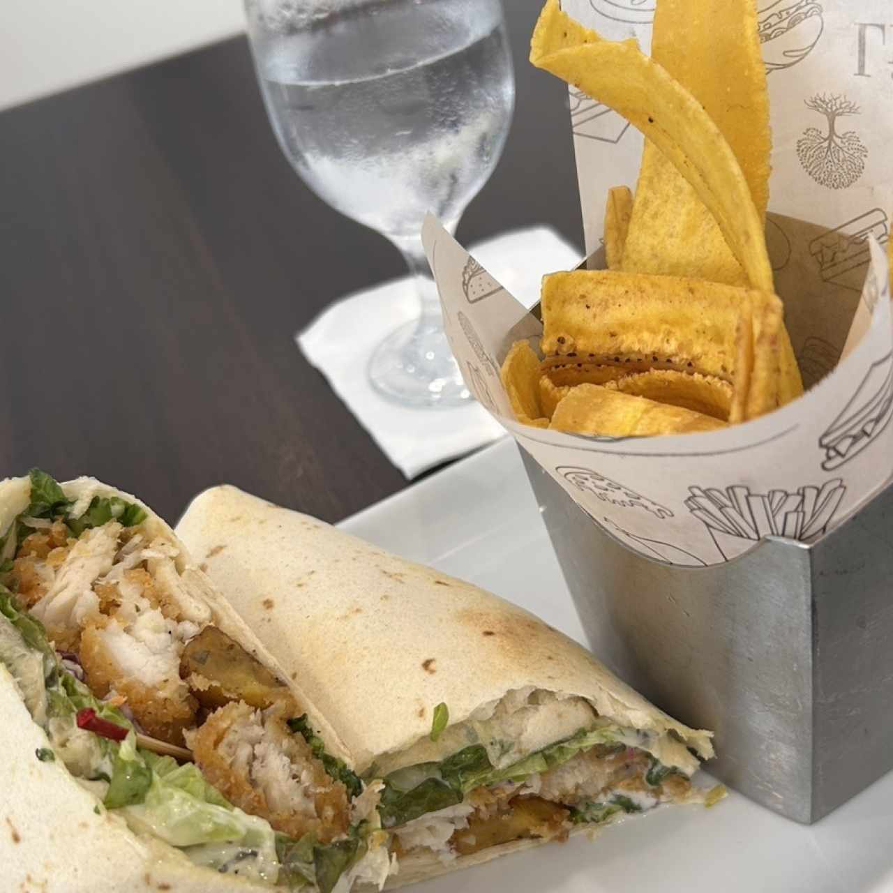 Wrap de Corvina con plátano maduro