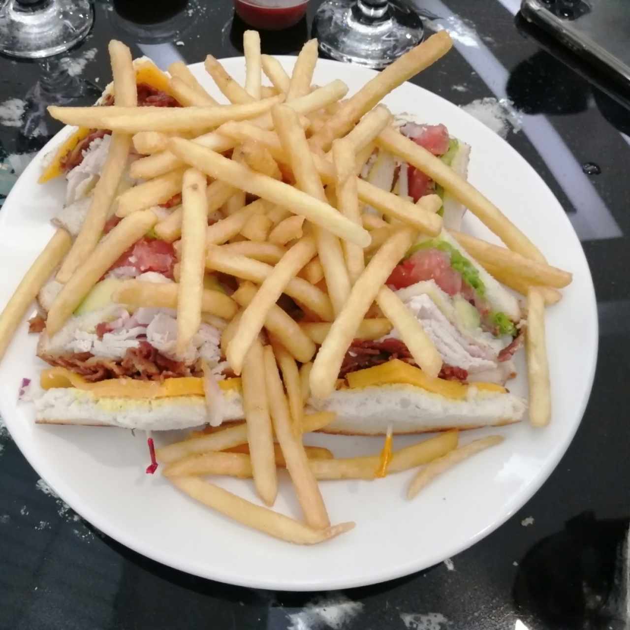 Club Sándwich de Jamón y Pavo