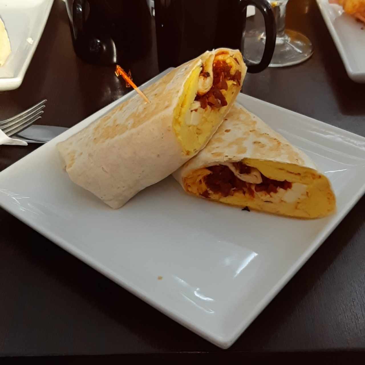 Burrito relleno con Chorizo
