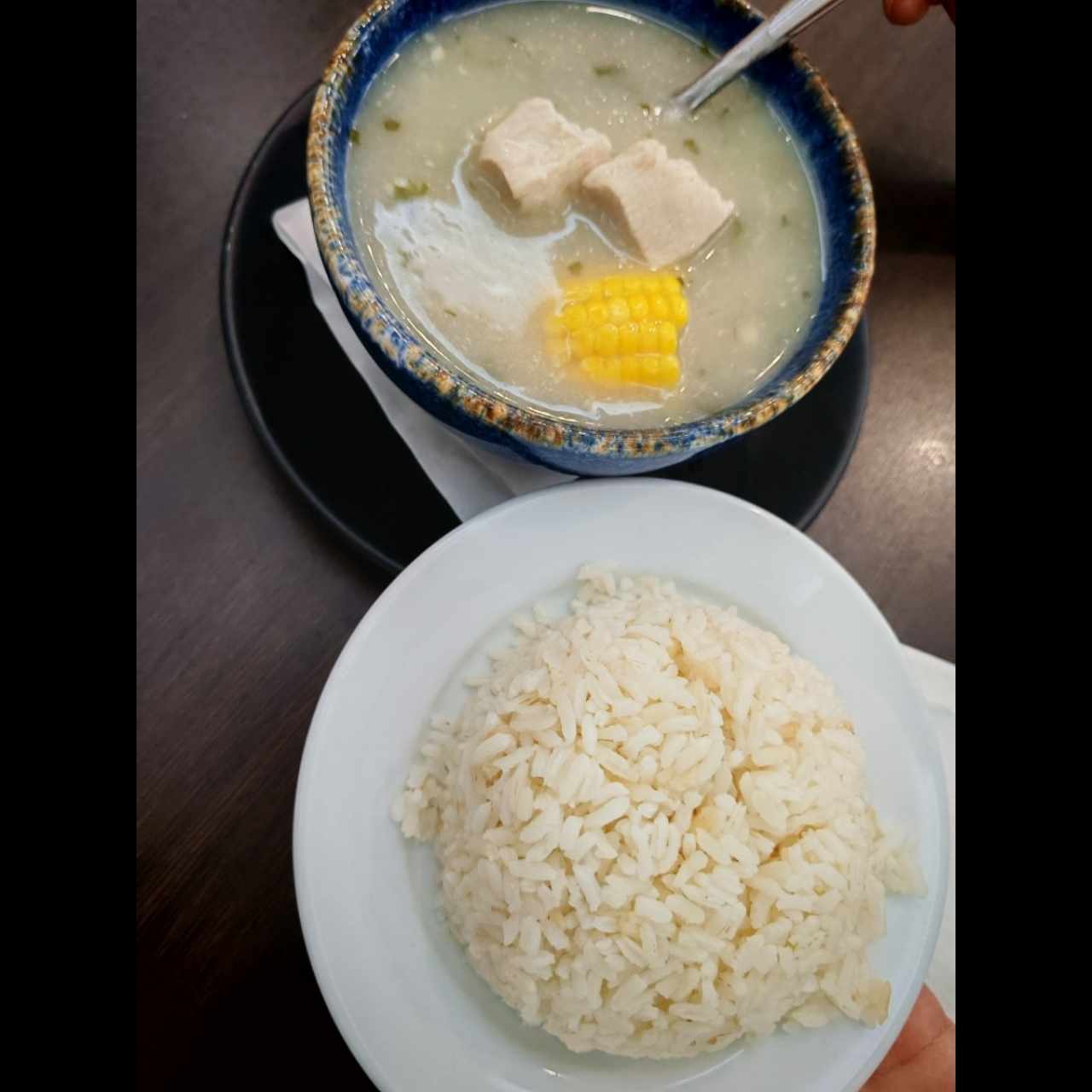 Sancocho con arroz blanco