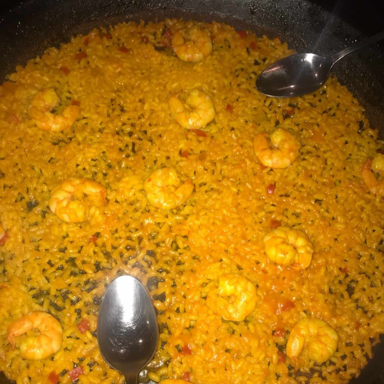 arroz a la banda de camarones 