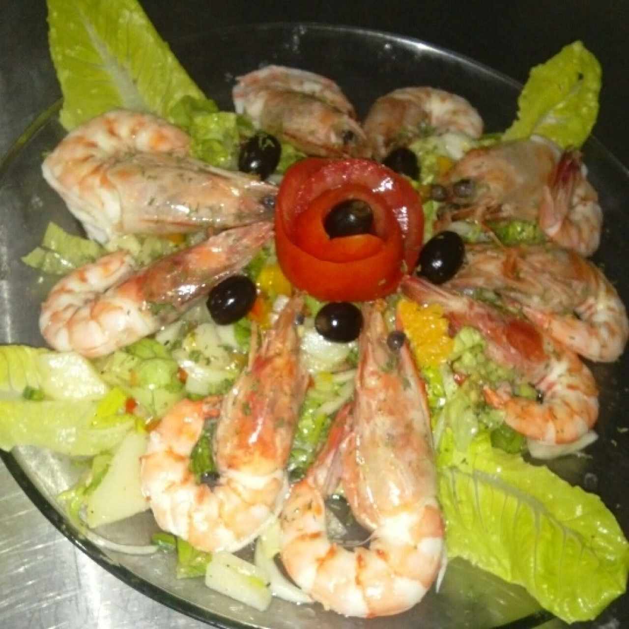 Ensalada de langostinos 