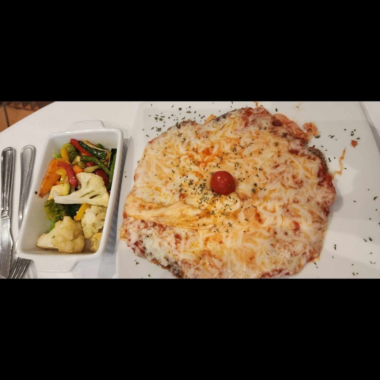 Milanesa de Filete de Res a la Parmigiana