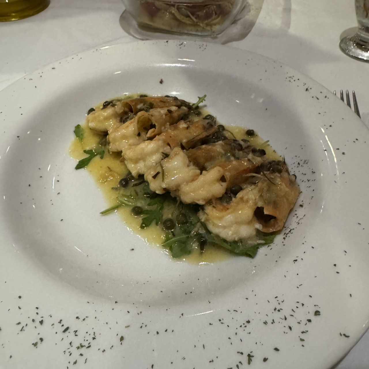 Langostinos a la Mantequilla Negra
