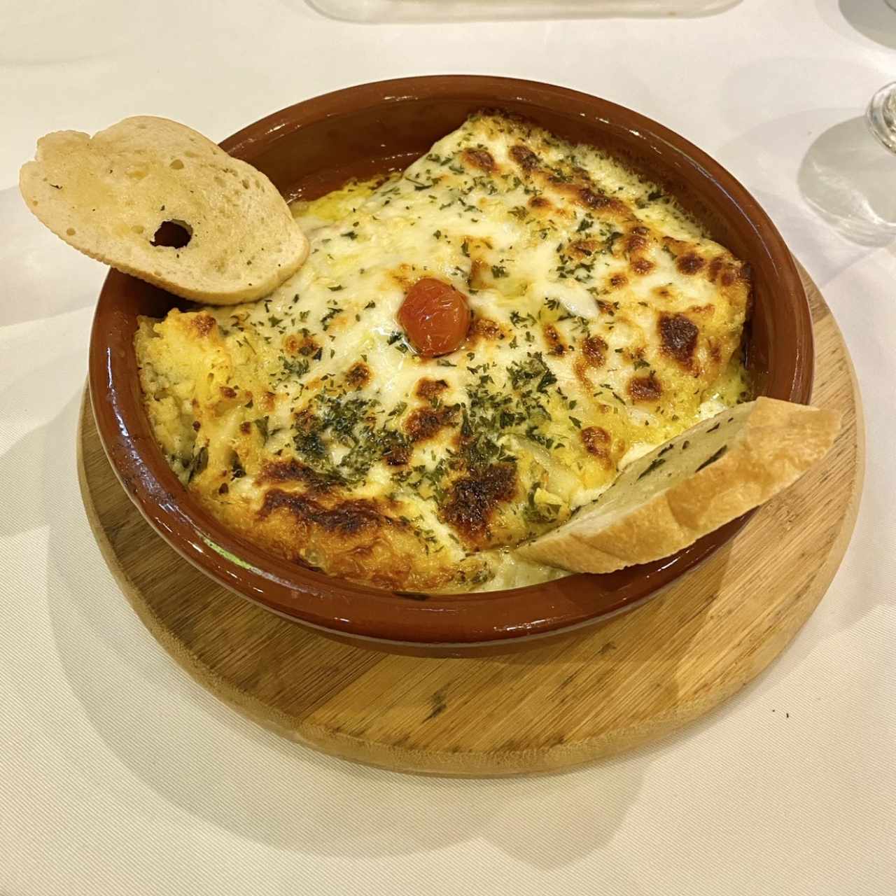 Lasaña de pollo con salsa bechamel