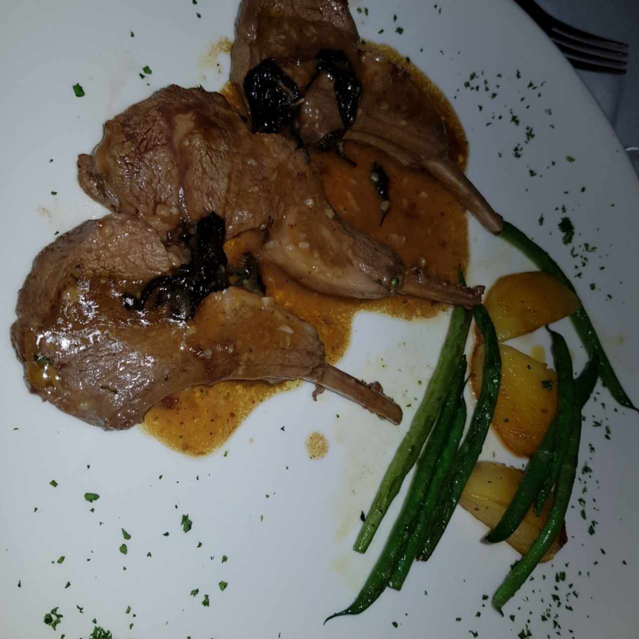 costilla de cordero a la menta