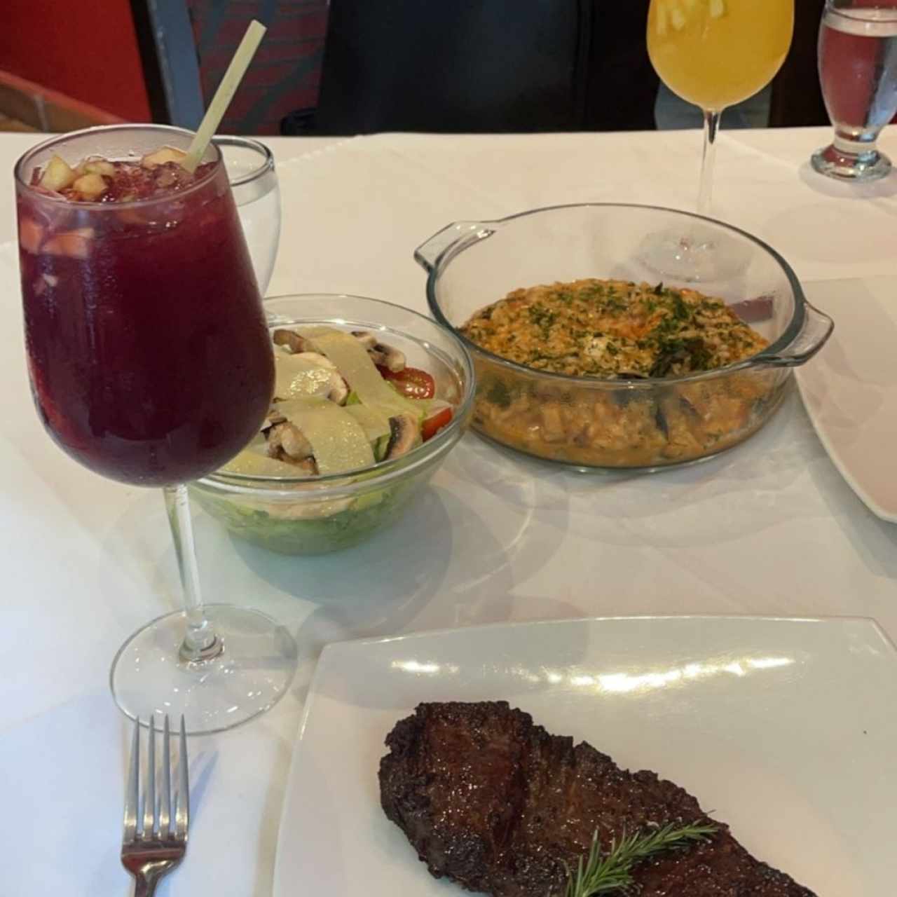 Rissoto fruti di mare y entraña al romero