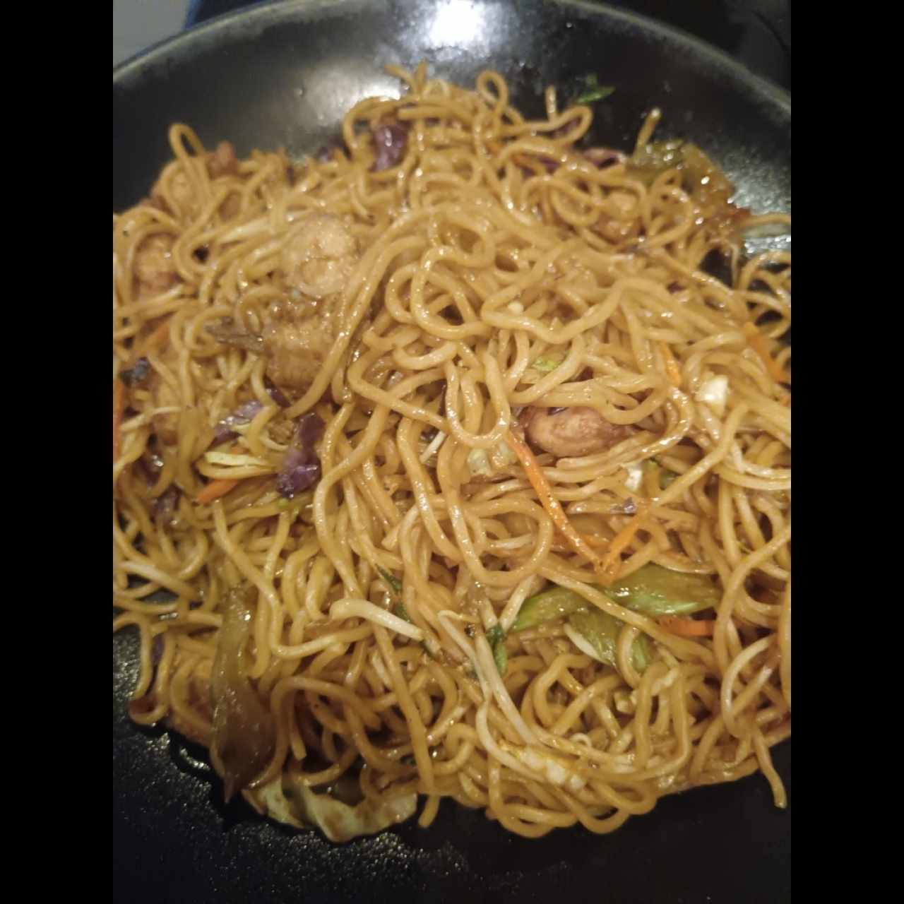 Lo Mein con puerco 