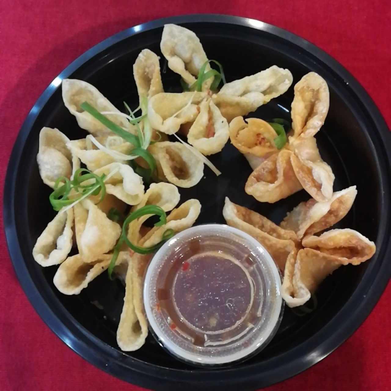 Hand folded crab wontons