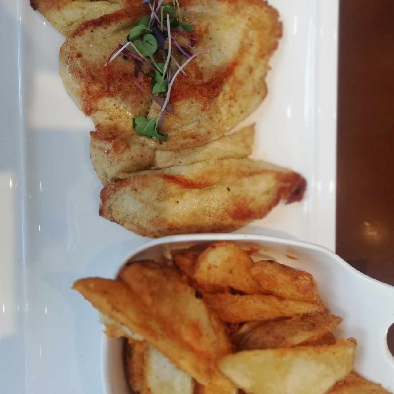Pollo a la plancha con papas