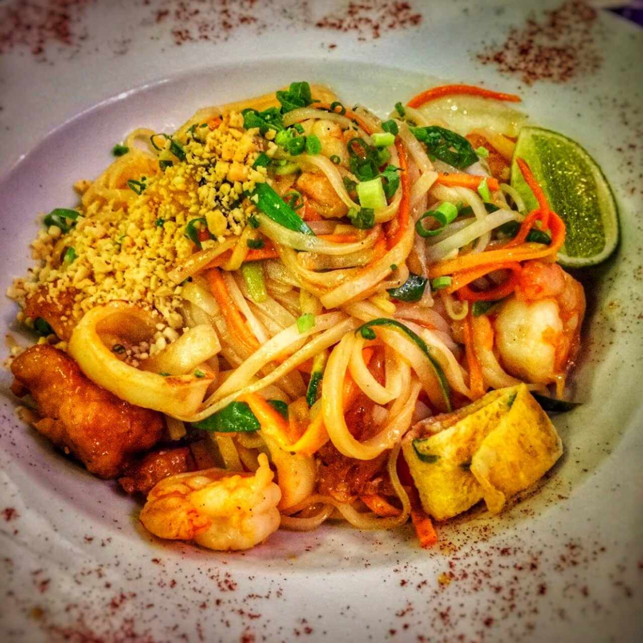 Pad thai de mariscos