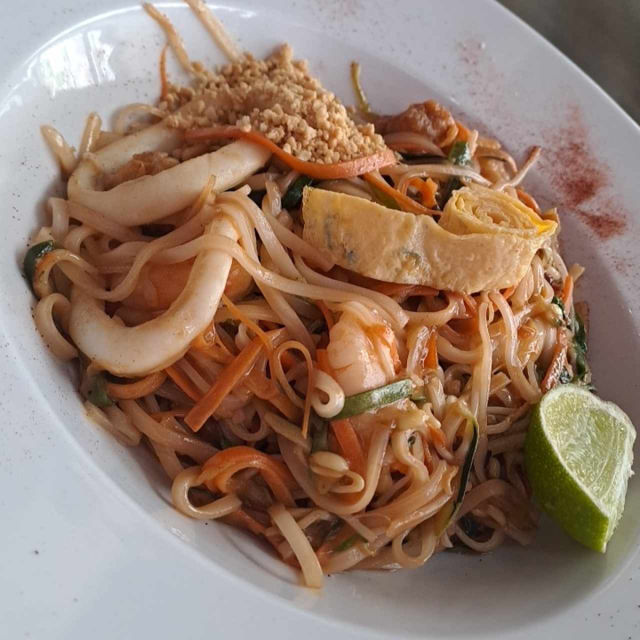 Phad Thai de Mariscos